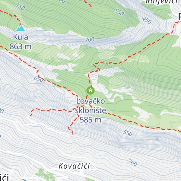 Map of Lovačko sklonište