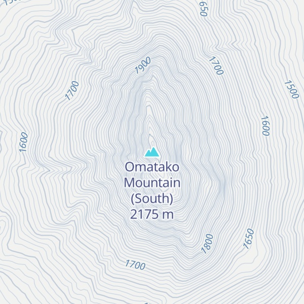 Map of Omatako Mountain (South)