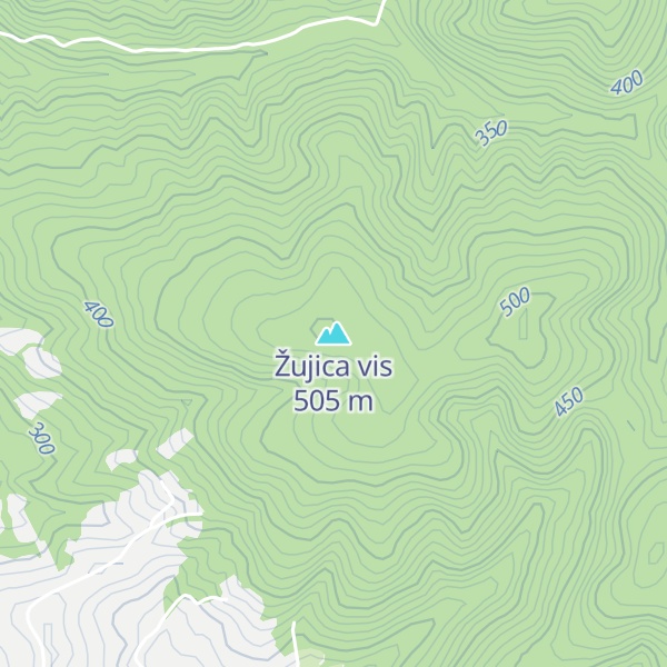 Map of Žujica vis