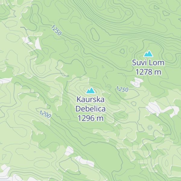 Map of Kaurska Debelica