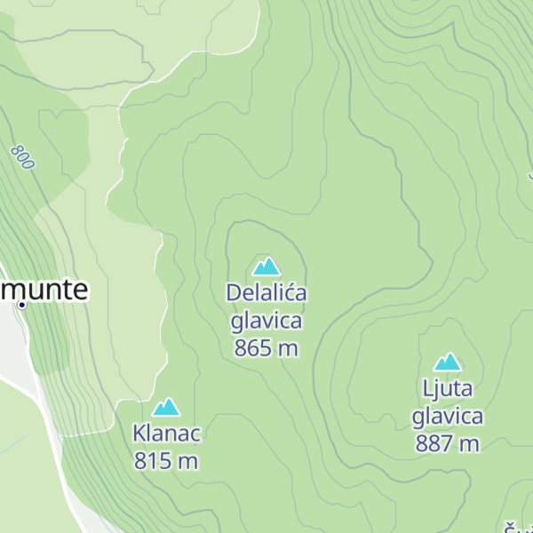 Map of Delalića glavica