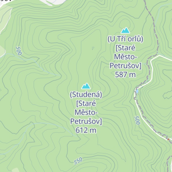 Map of (Studená) [Staré Město-Petrušov]