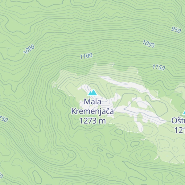 Map of Mala Kremenjača