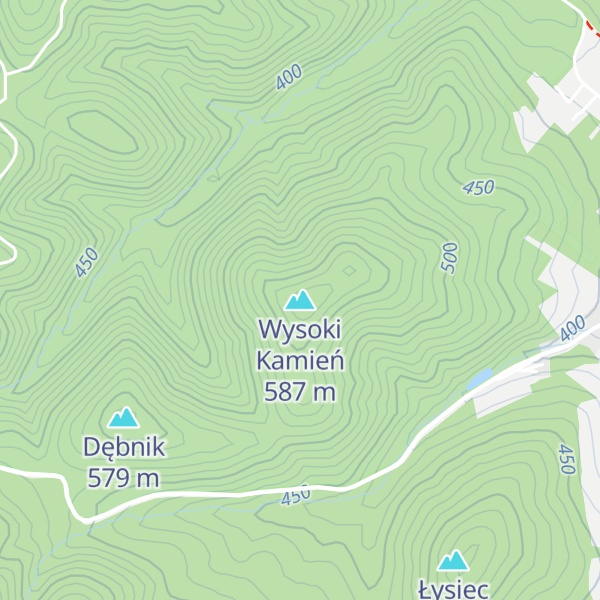 Map of Wysoki Kamień