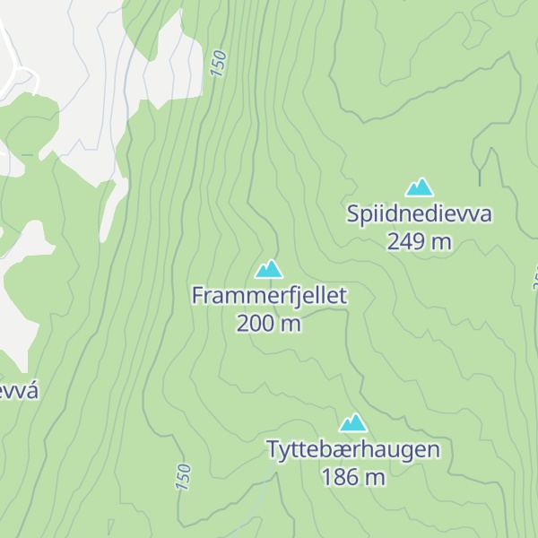 Map of Frammerfjellet