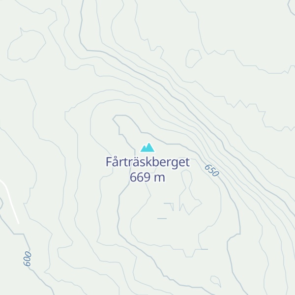 Map of Fårträskberget