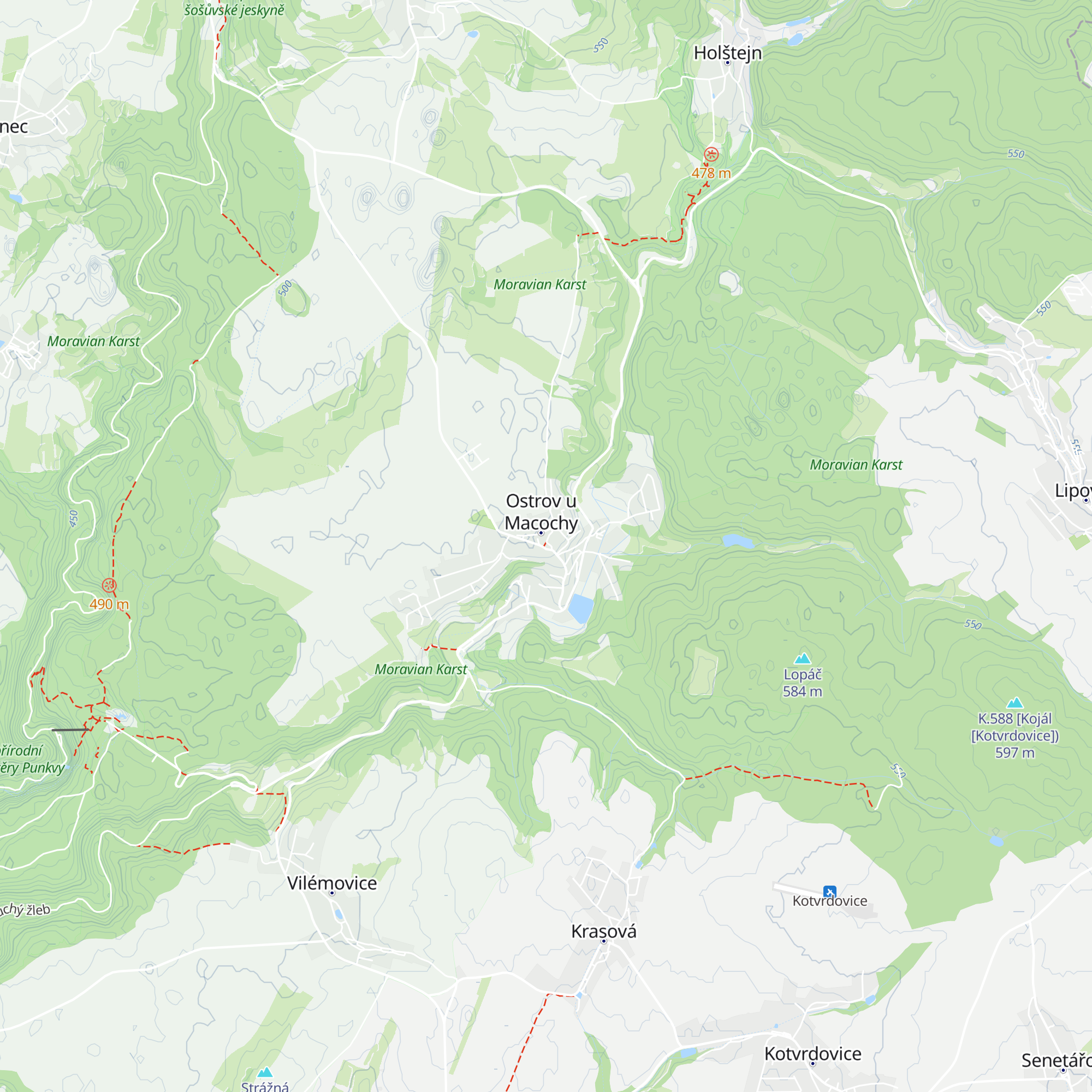 Turistické informačné centrum Ostrov u Macochy map