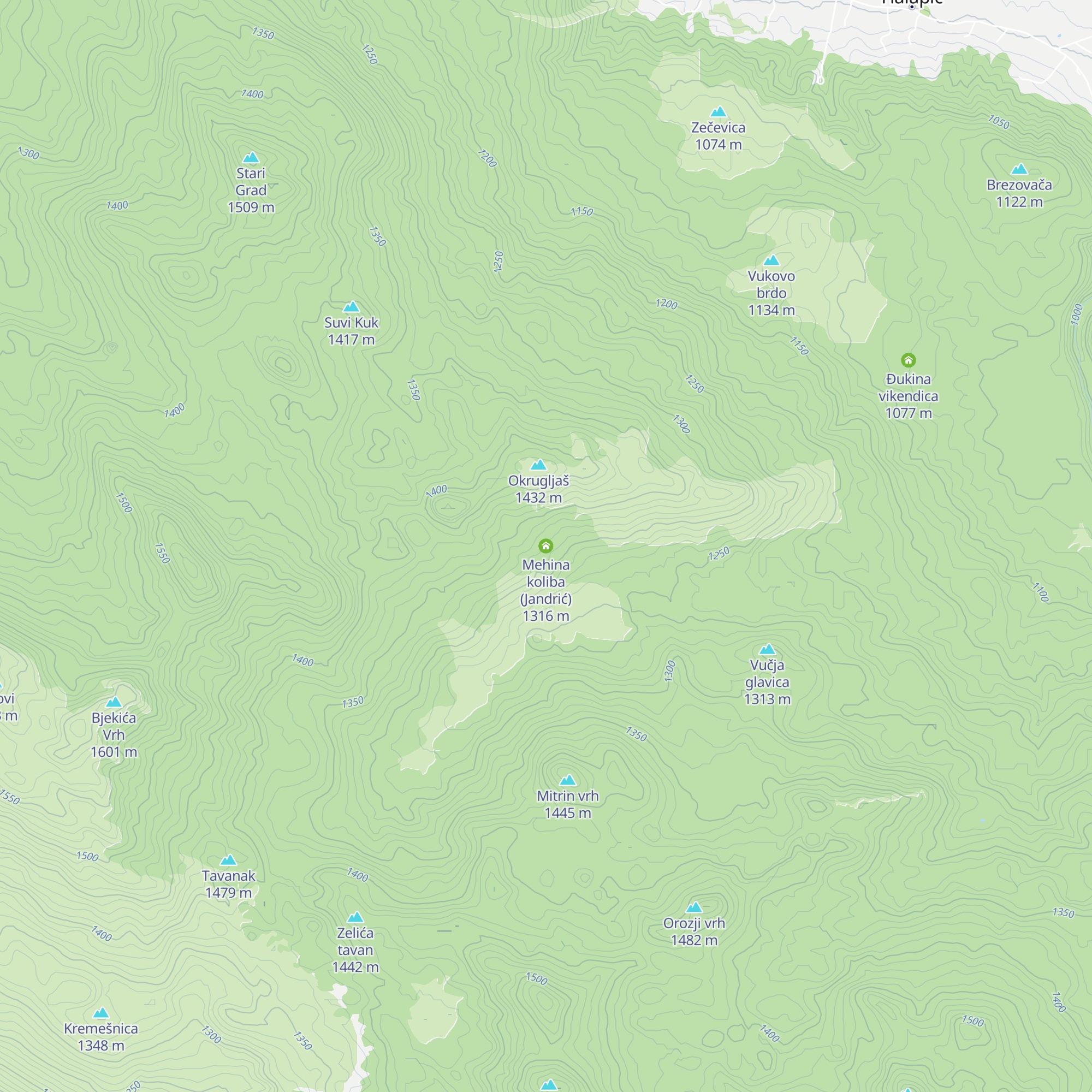 Mehina koliba (Jandrić) map