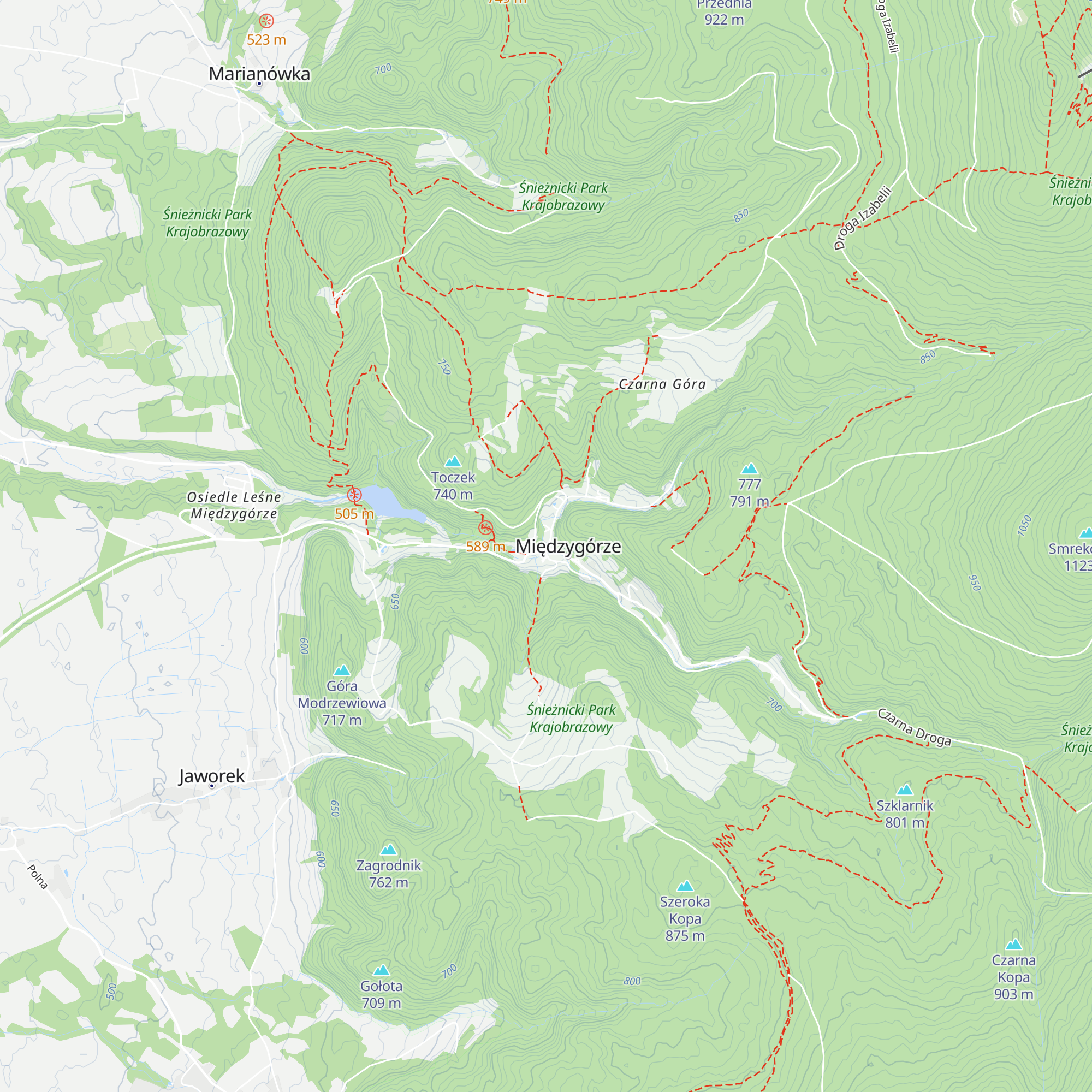 Oddział PTTK w Międzygórzu map