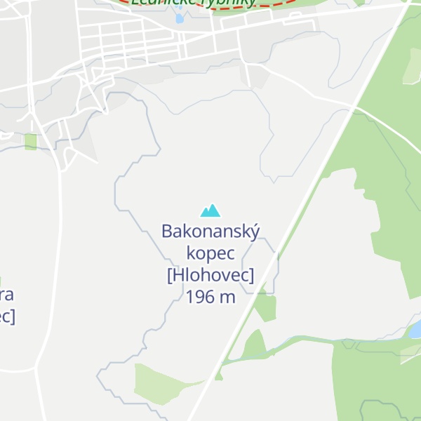 Map of Bakonanský kopec [Hlohovec]