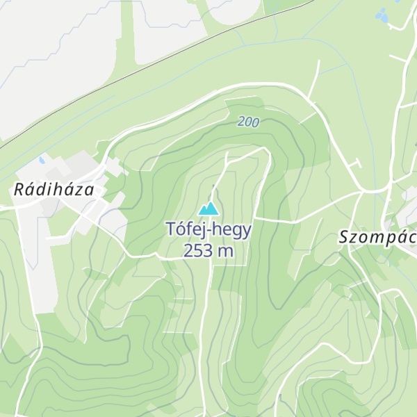 Map of Tófej-hegy