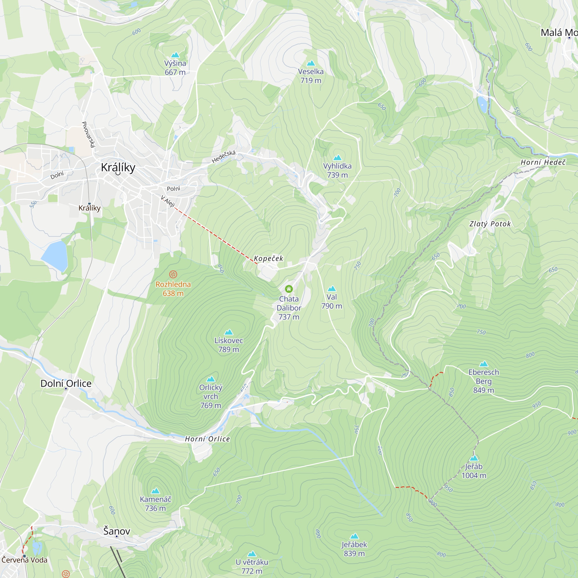 Chata Dalibor map