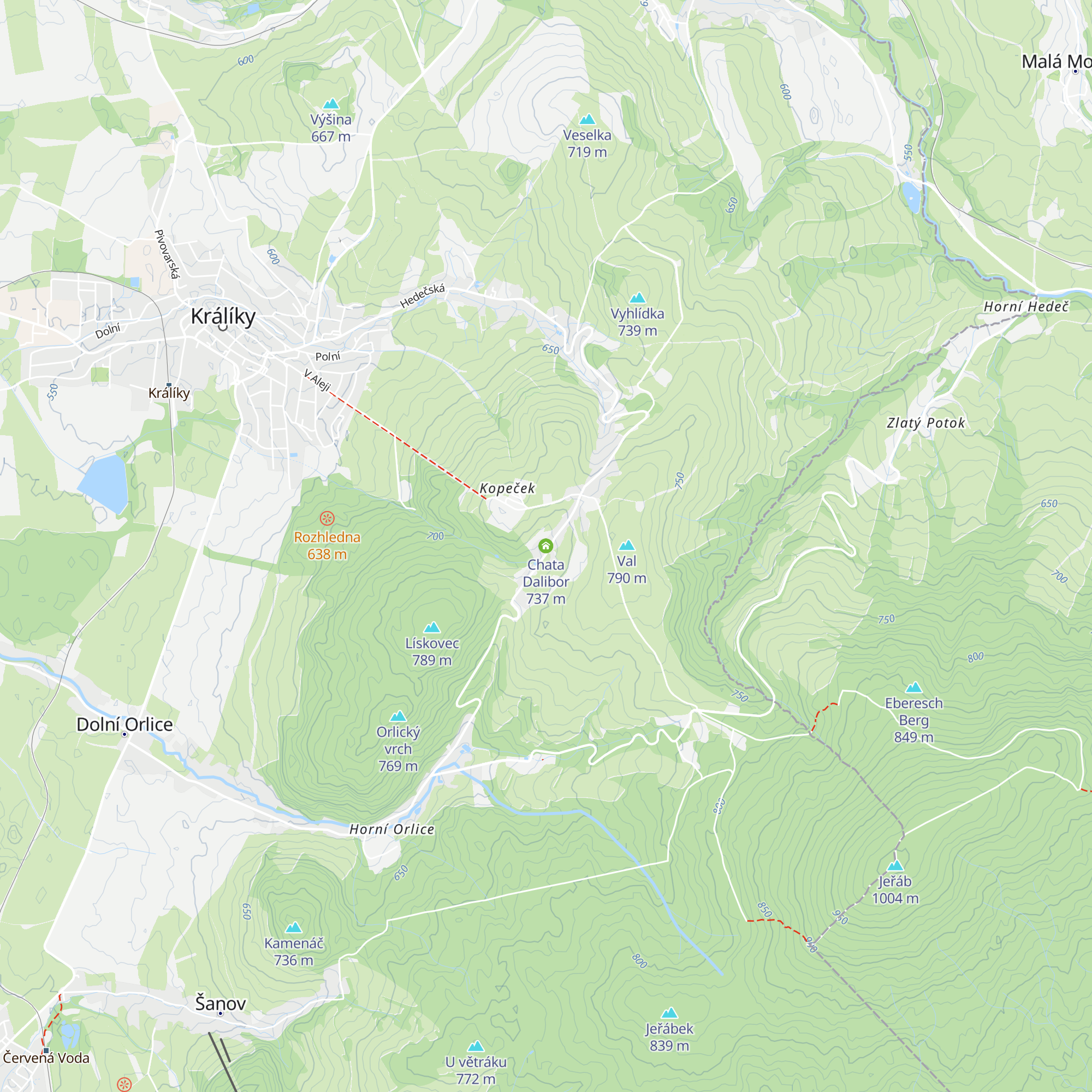 Chata Dalibor map