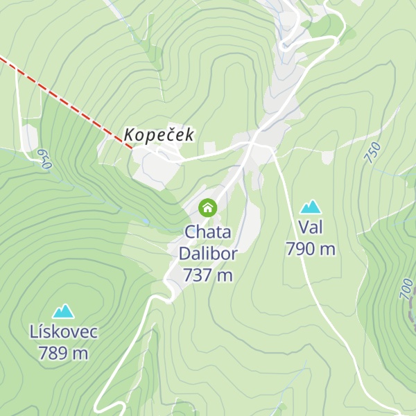 Map of Chata Dalibor