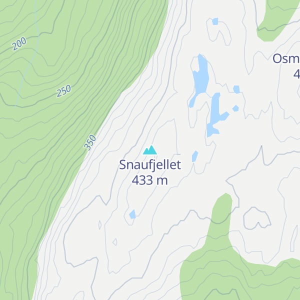 Map of Snaufjellet