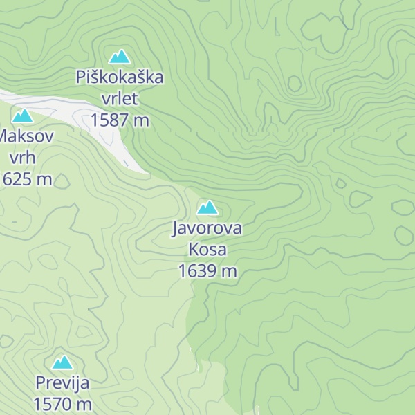 Map of Javorova Kosa