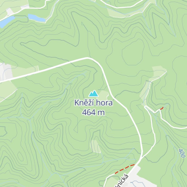 Map of Kněží hora