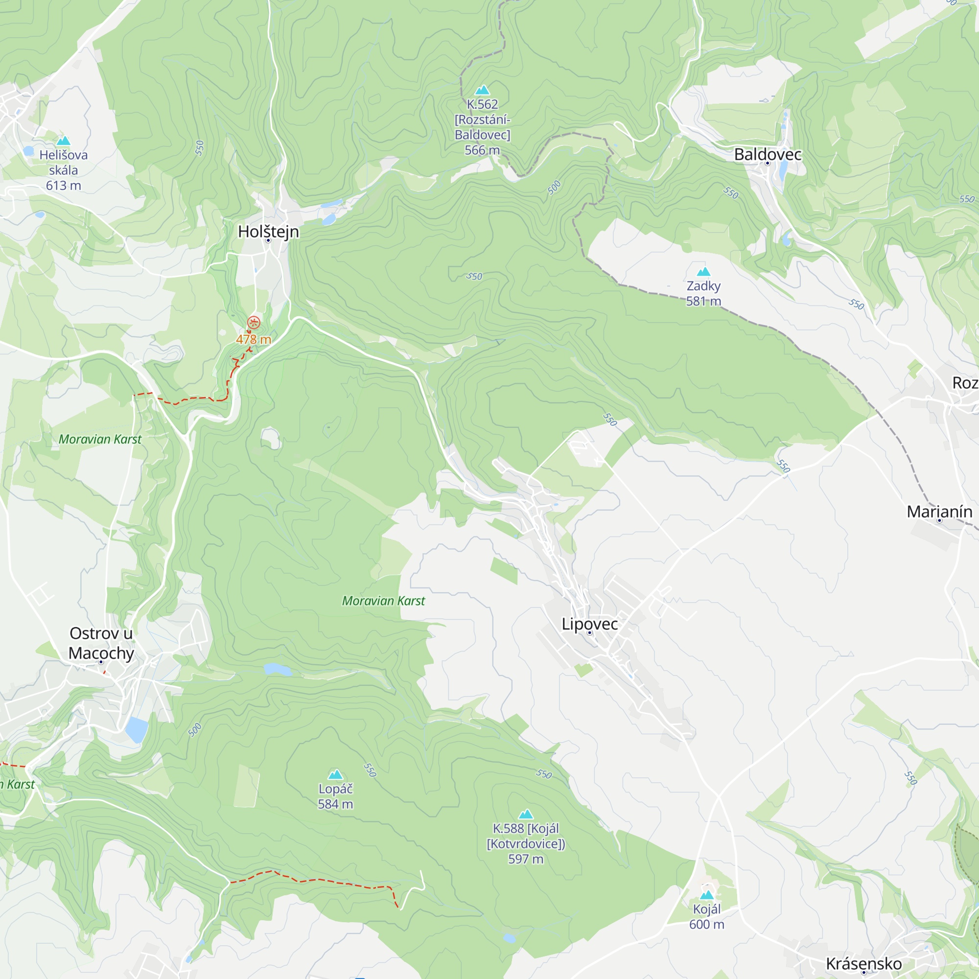 Chata Lipovec map