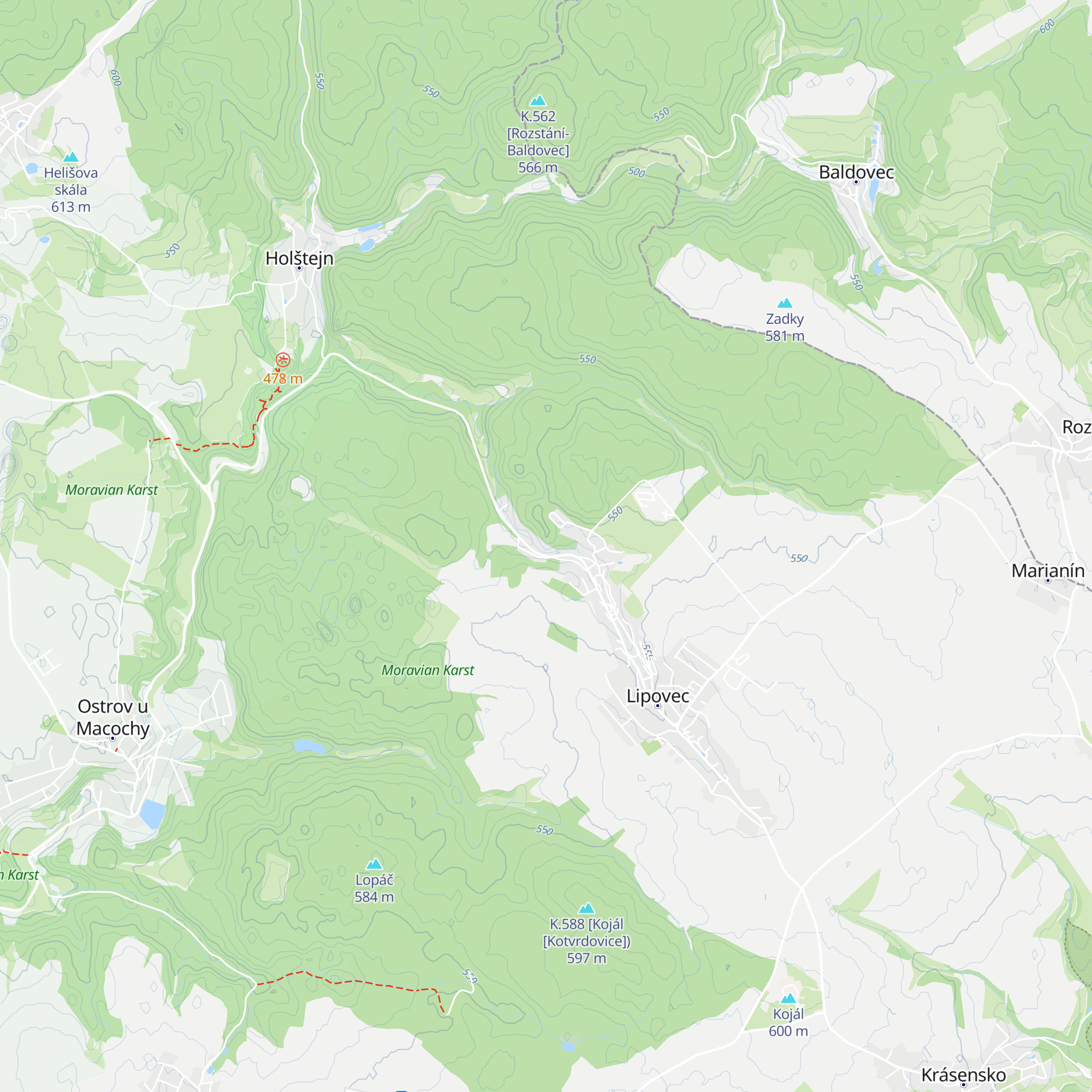 Chata Lipovec map