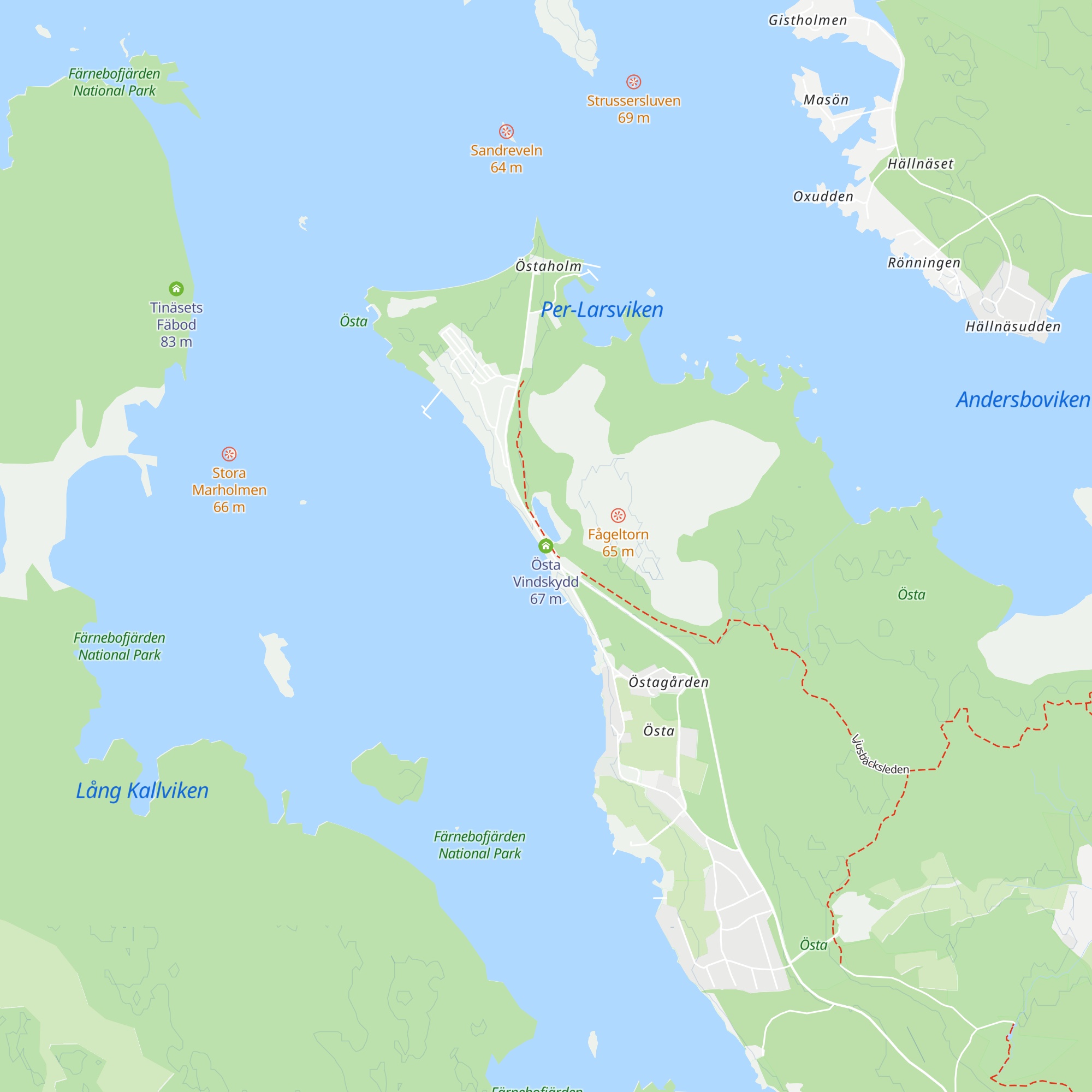 Östa Vindskydd map