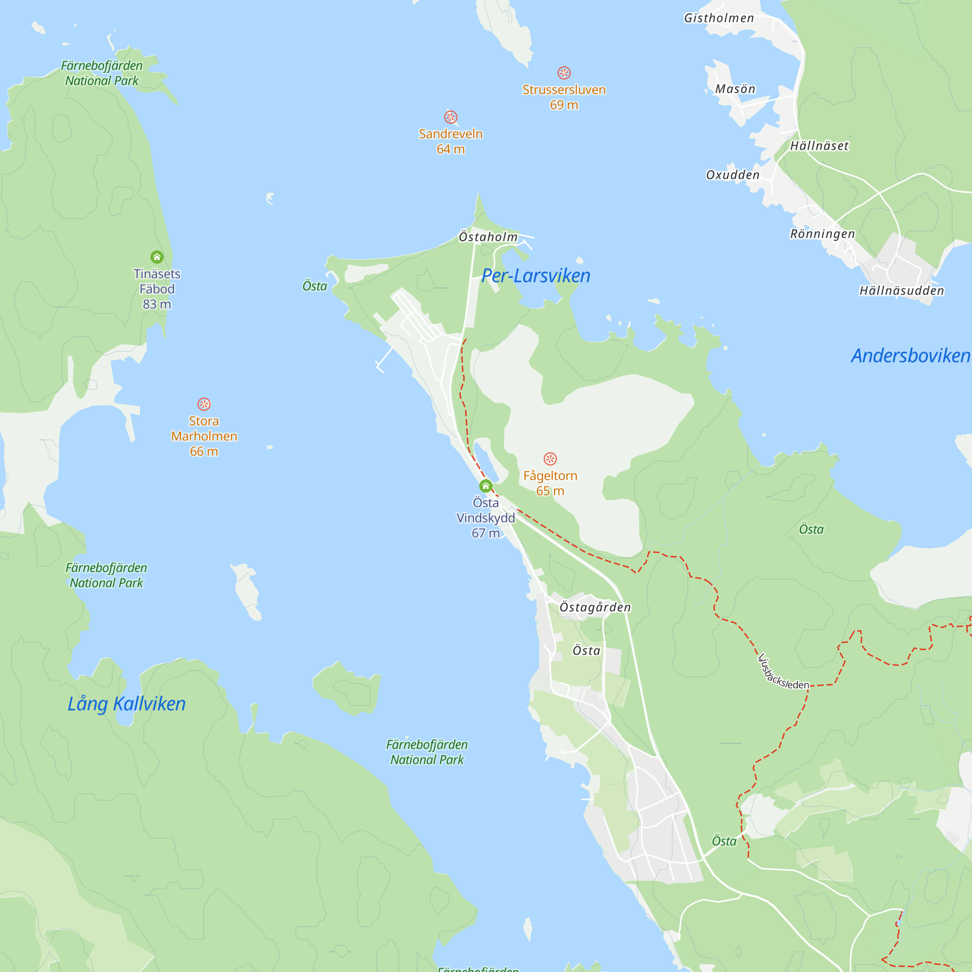 Östa Vindskydd map