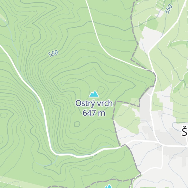 Map of Ostrý vrch