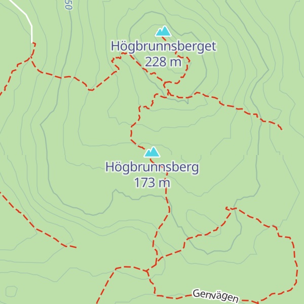 Map of Högbrunnsberg