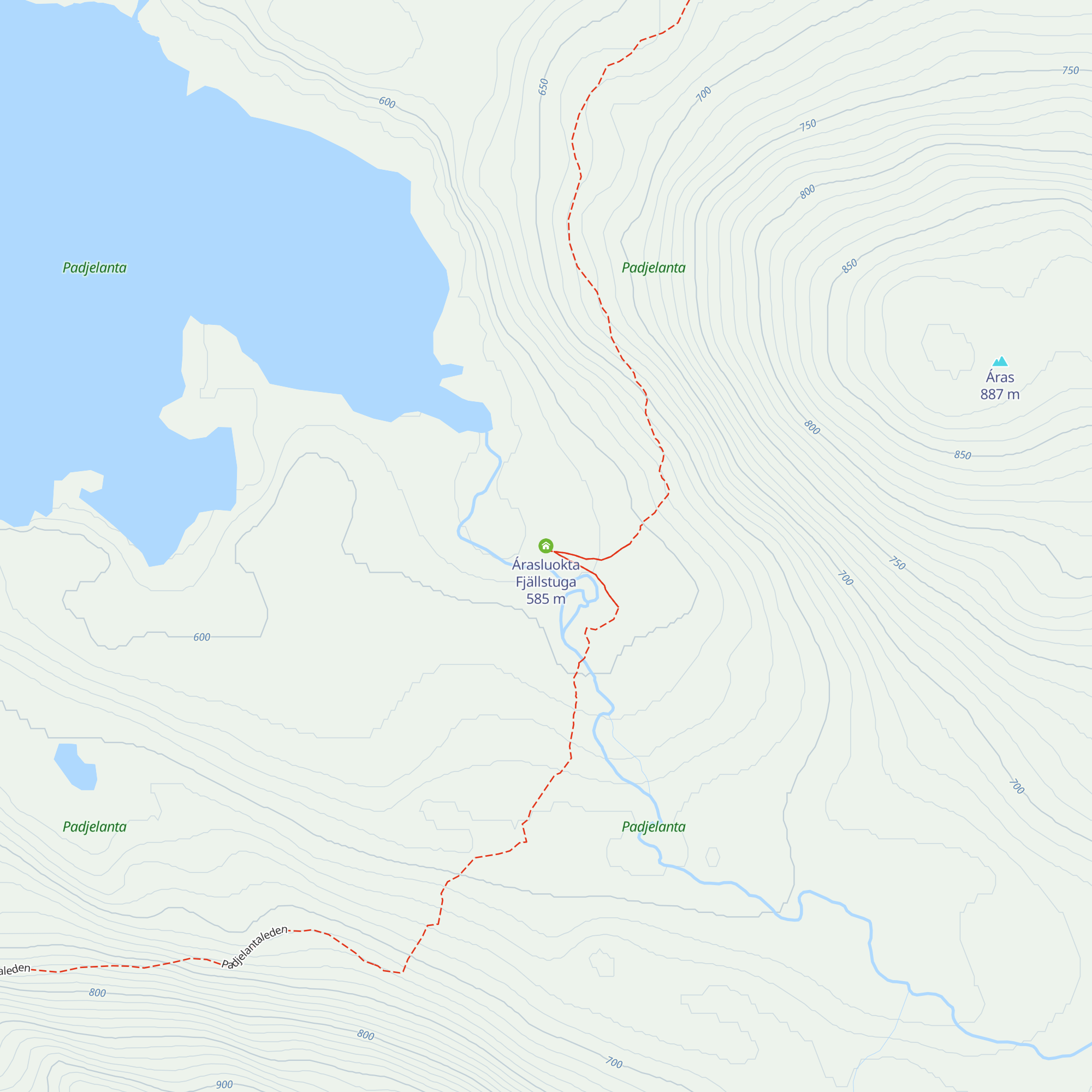 Árasluokta Fjällstuga map