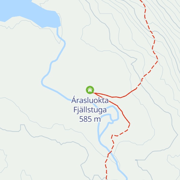 Map of Árasluokta Fjällstuga