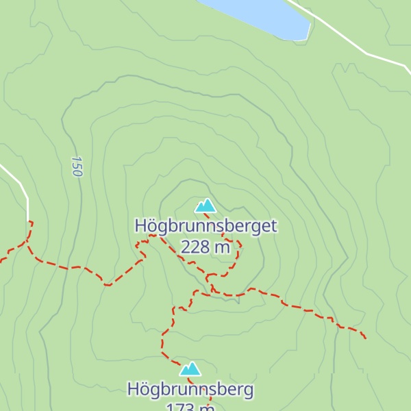 Map of Högbrunnsberget