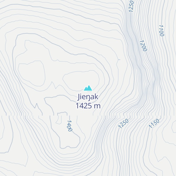 Map of Jieŋak