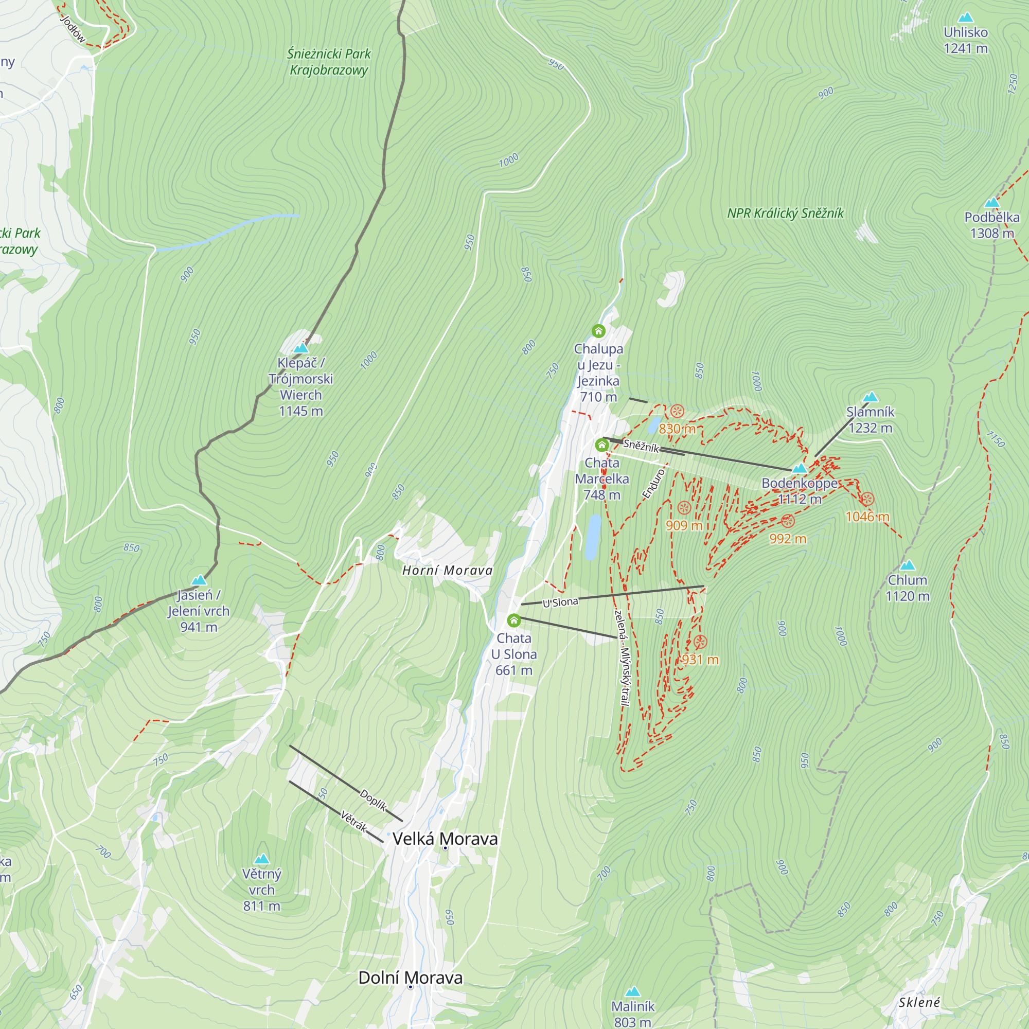 Chata Orlík map
