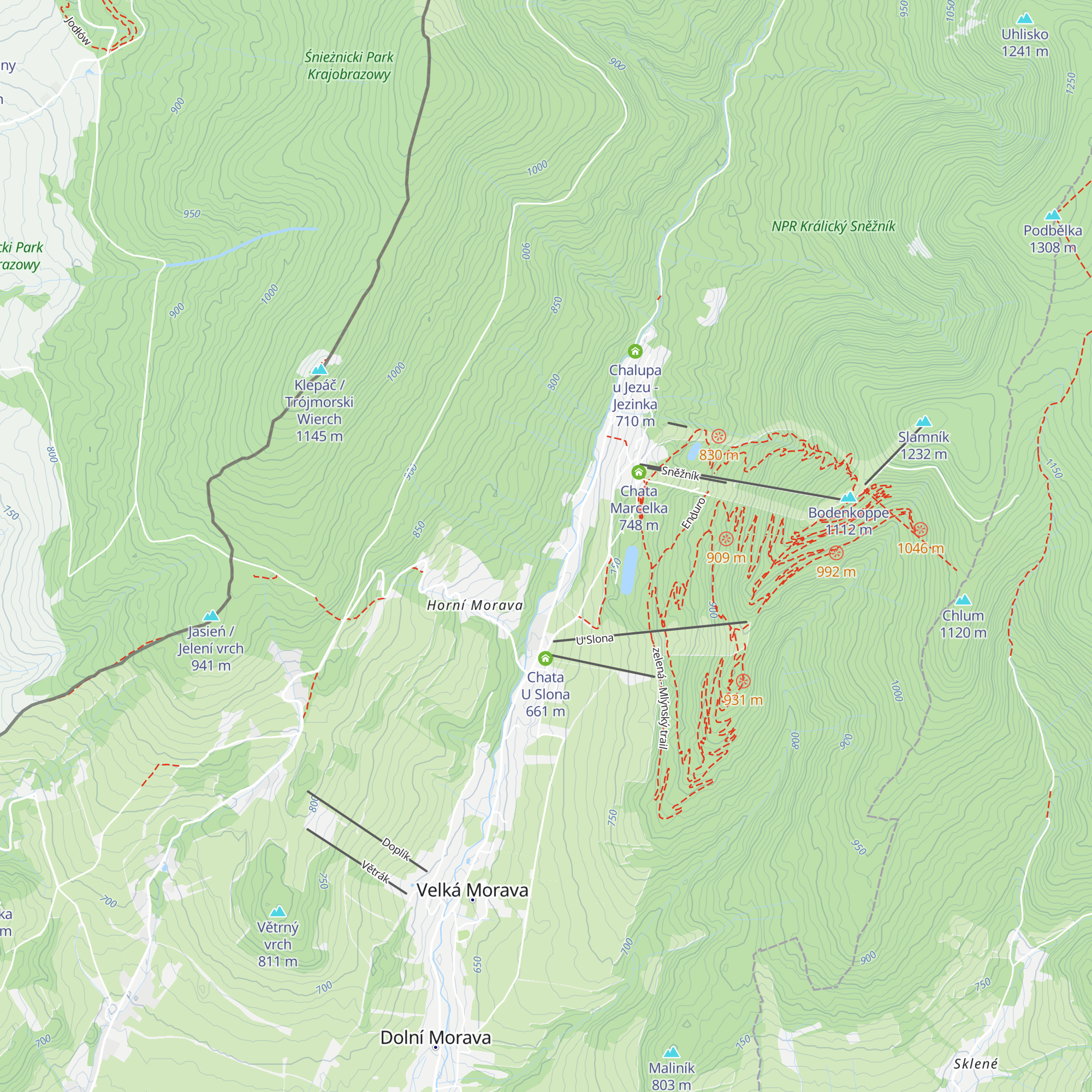 Chata Orlík map