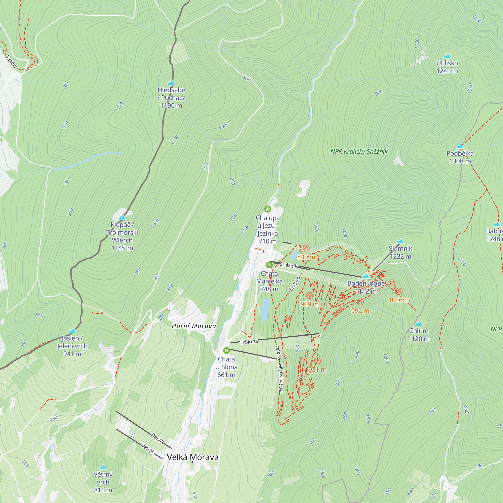 Chata Vilemína map