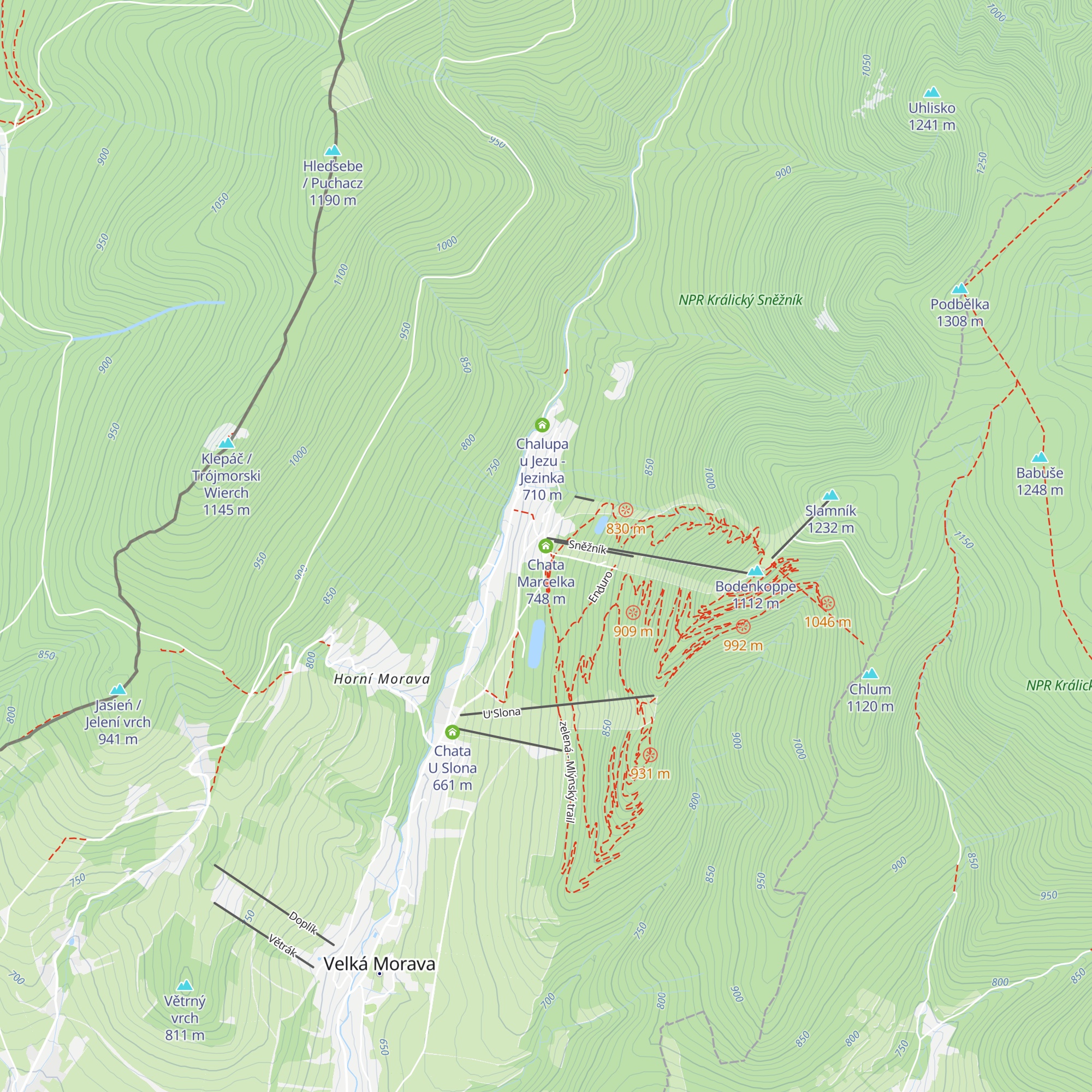 Chata Marcelka map