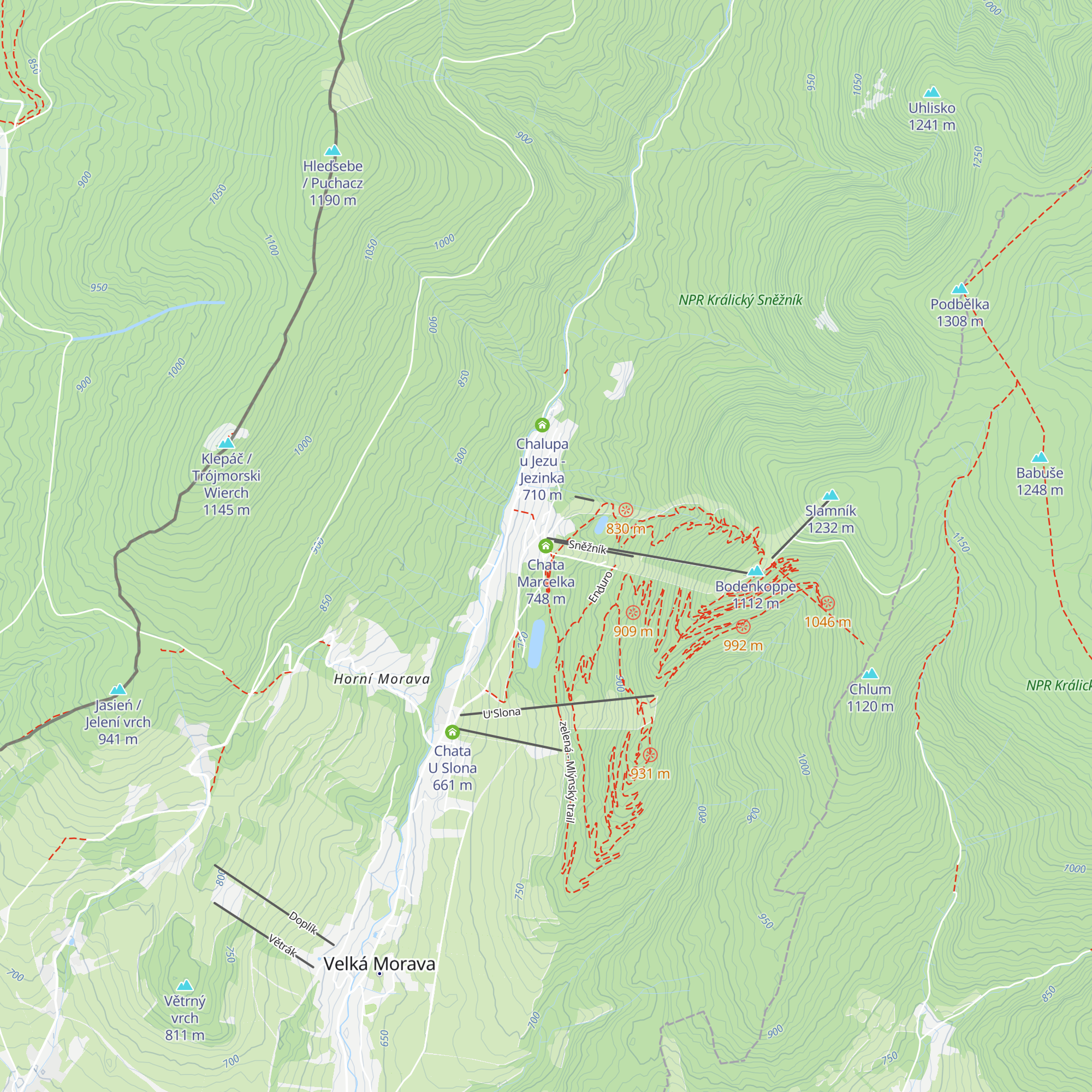 Chata Marcelka map