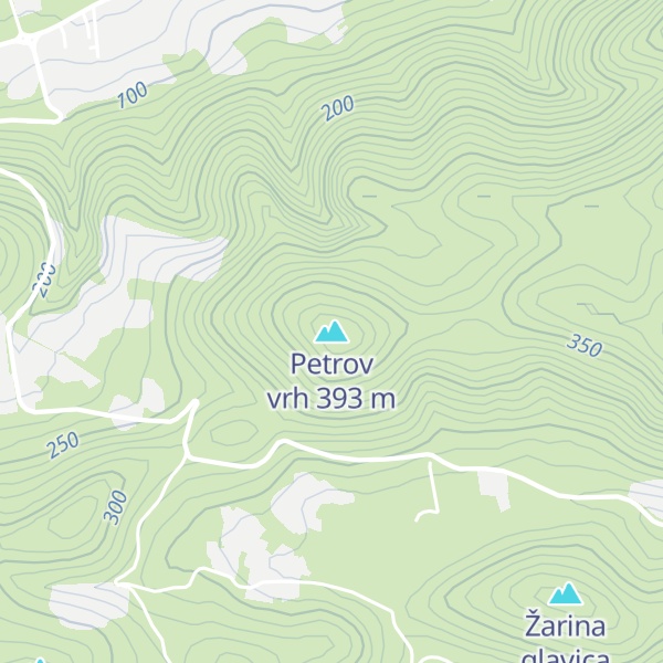 Map of Petrov vrh