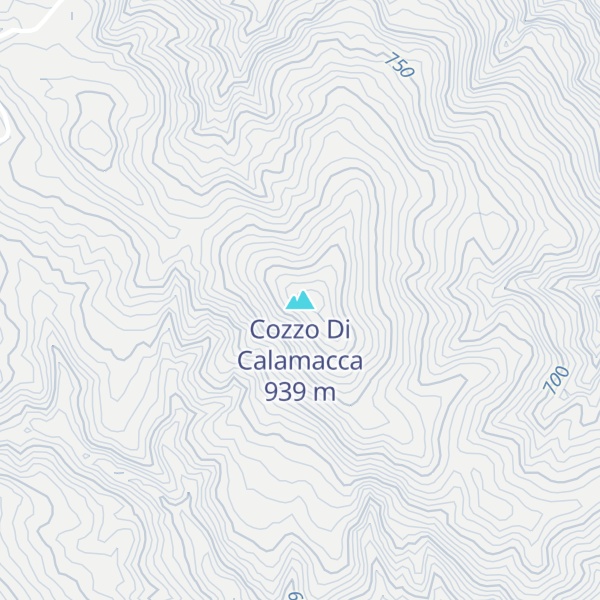 Map of Cozzo Di Calamacca