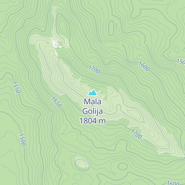Map of Mala Golija