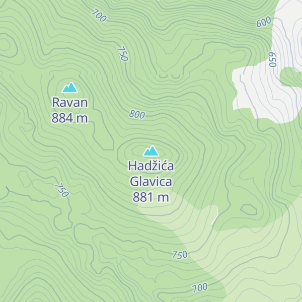 Map of Hadžića Glavica