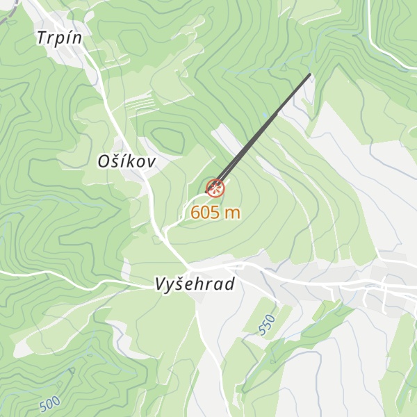 Map of Zahálkovy skalky