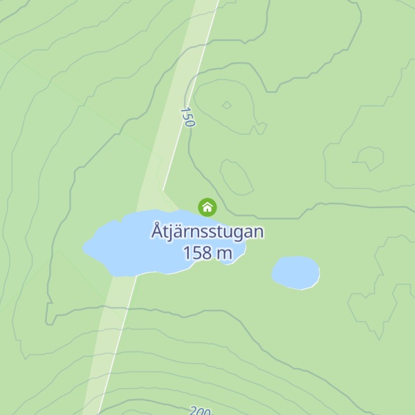 Map of Åtjärnsstugan