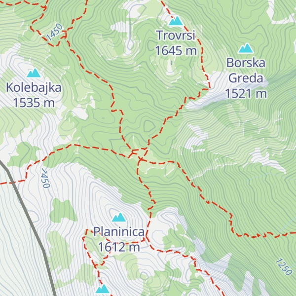 Map of Planinska kuća Edo Retelj