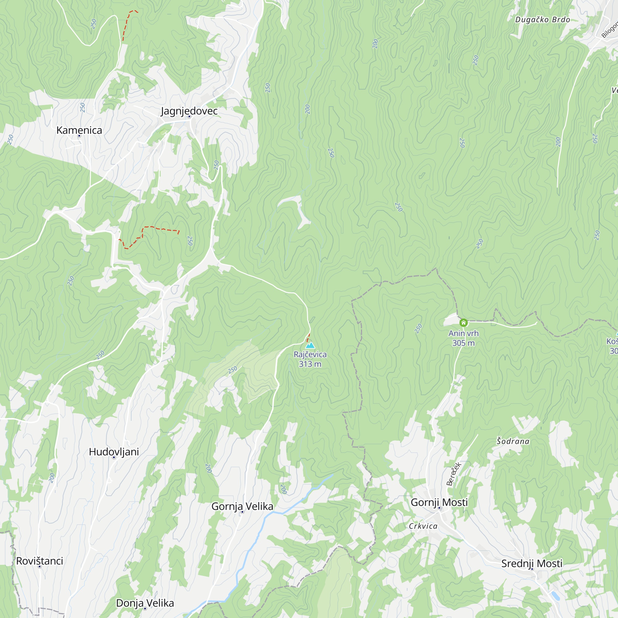 Lugarnica Rajčevica map