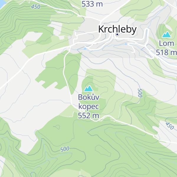 Map of Bokův kopec