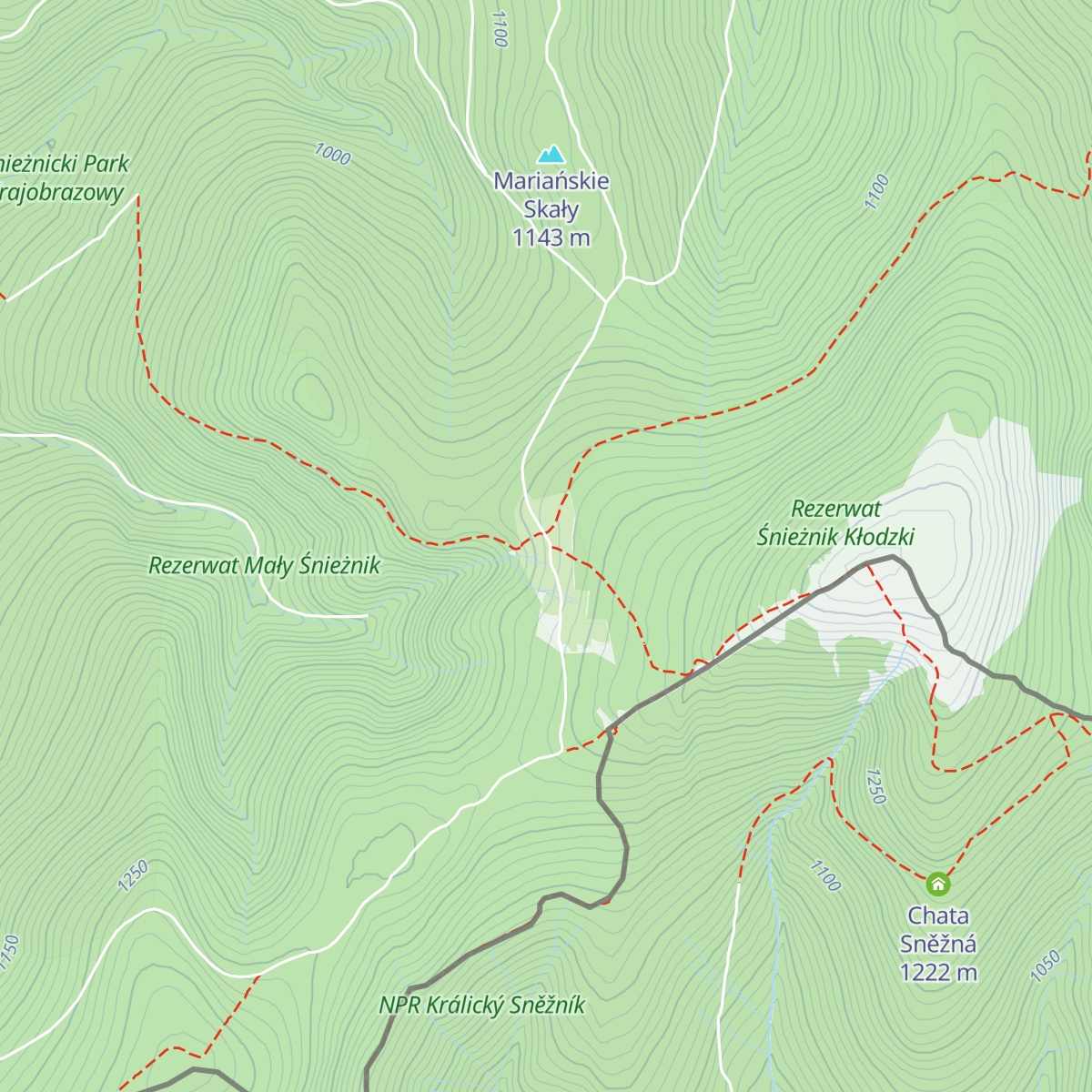 Na Śnieżniku map