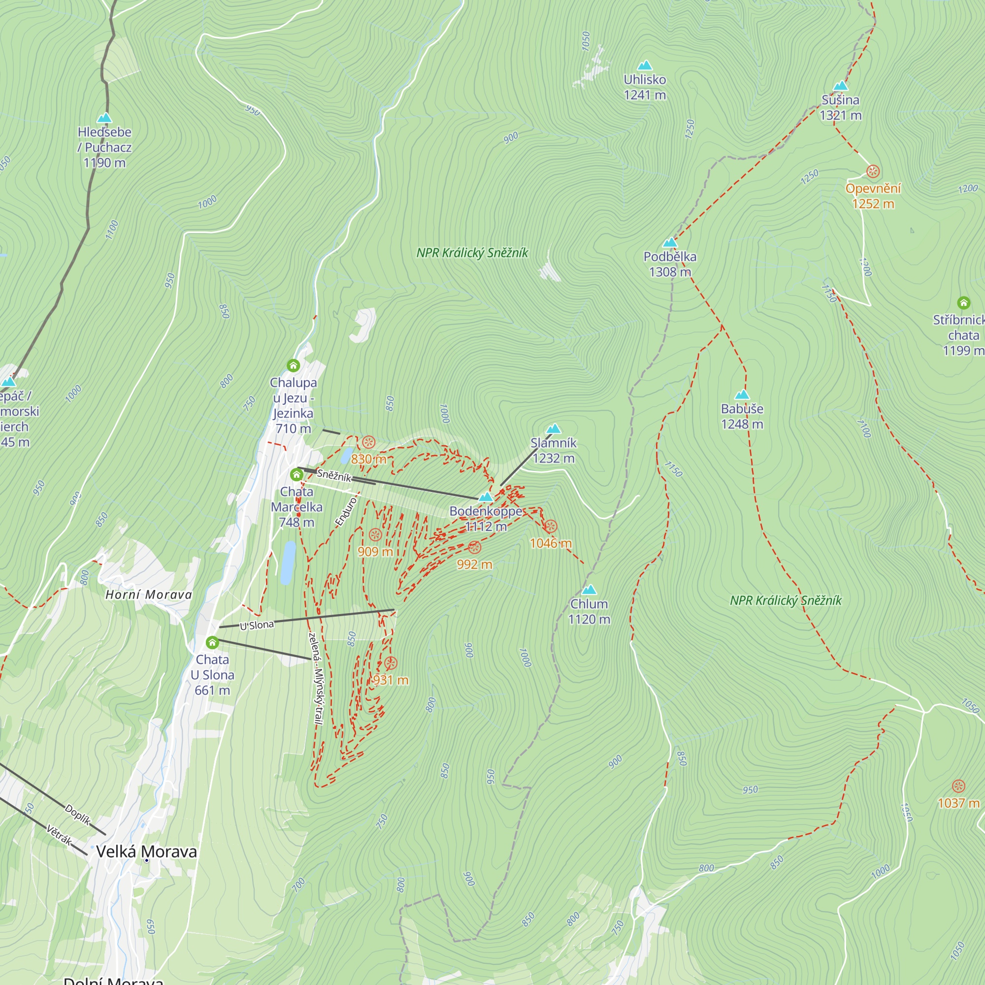 Chata Slaměnka map