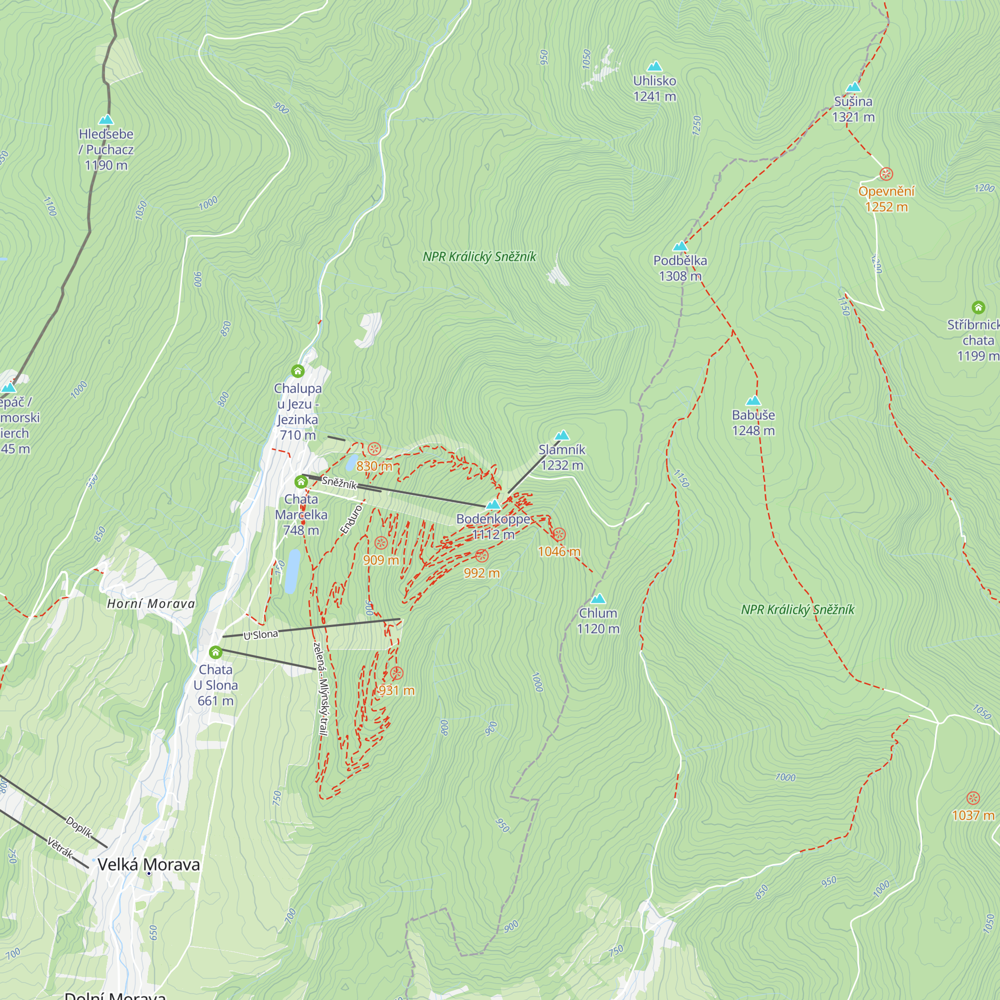 Chata Slaměnka map