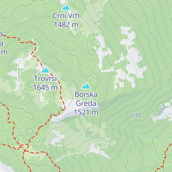 Map of Borska Greda