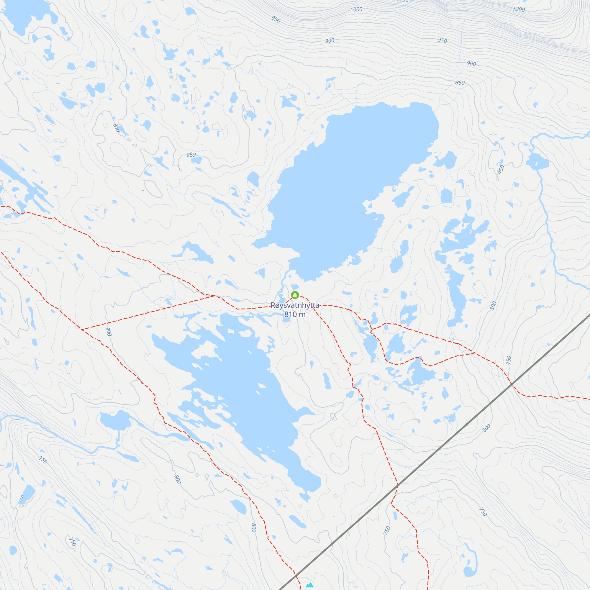 Røysvatnhytta map